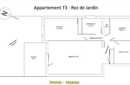 Appartement en rez-de-jardin à BELFORT (90000) - 3011424026